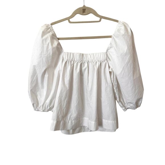 SWEEWË Tops - SWEEWË Puff Sleeve‎ Blouse in White Sz Medium